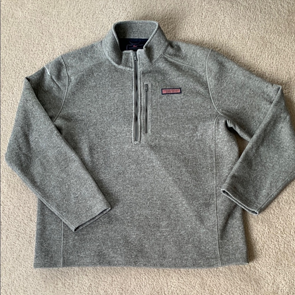 Gray Quarter-Zip Pullover - image 1